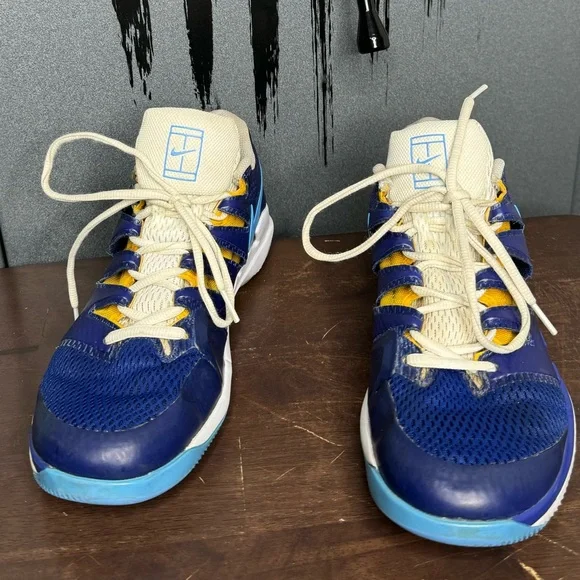 Nike Court Air Zoom Vapor X 'Blue Yellow White. - Picture 9 of 10
